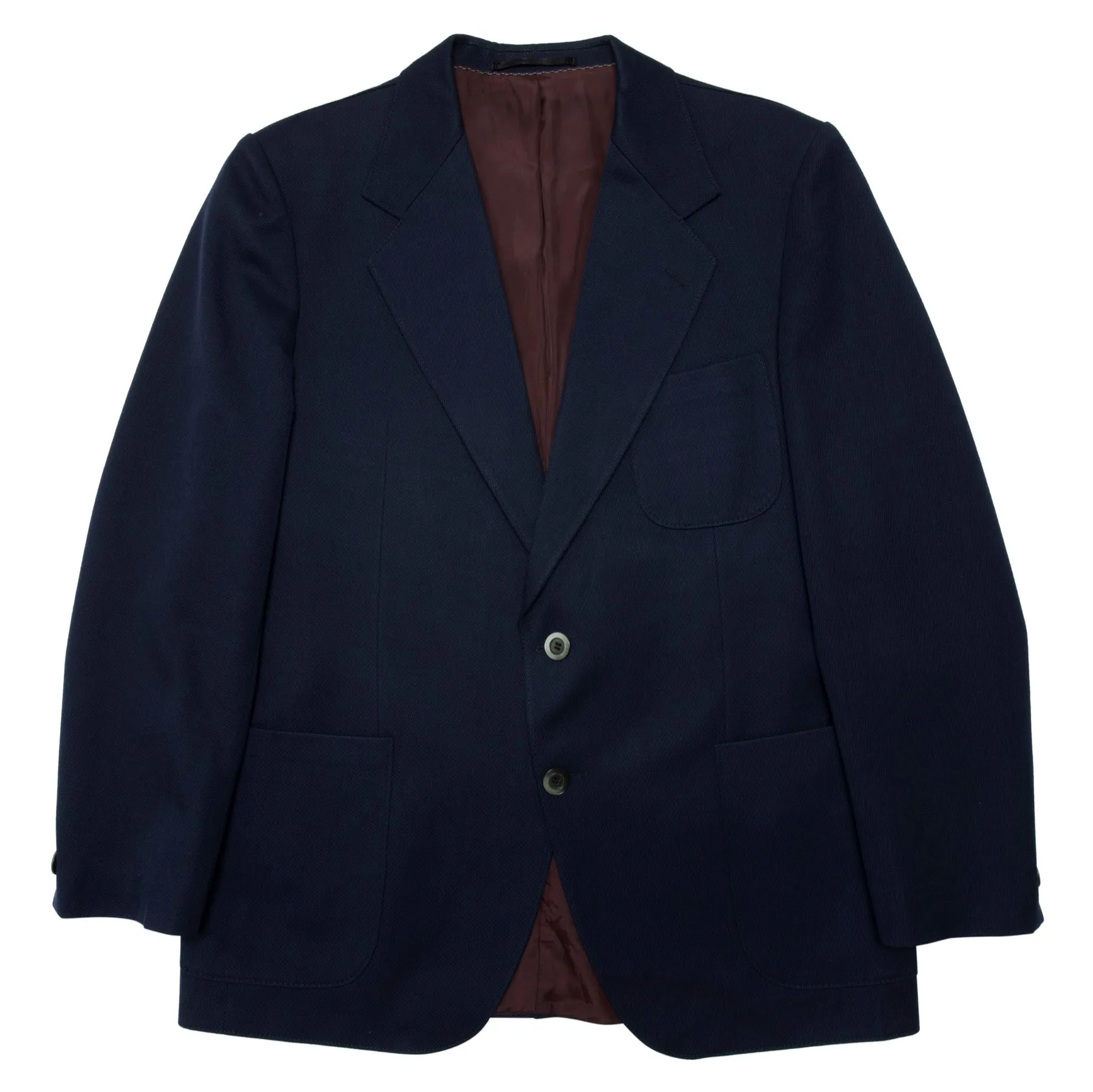 70s Bespoke Pure New Wool Cavalry Twill Weave Sport Coat