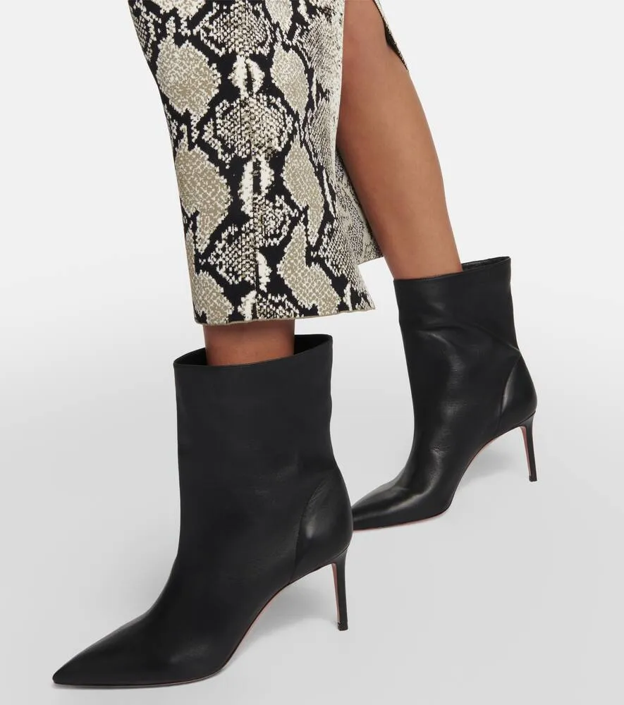 Aquazzura Matignon 75 leather ankle boots
