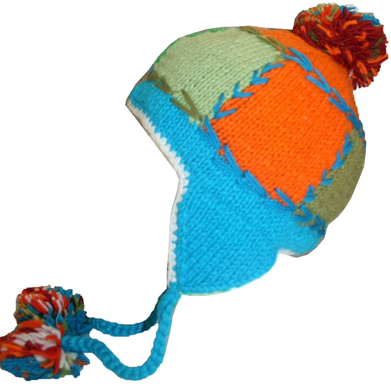 Assorted Highland Wool Knit Beanie Fleece Earflap Beanies
