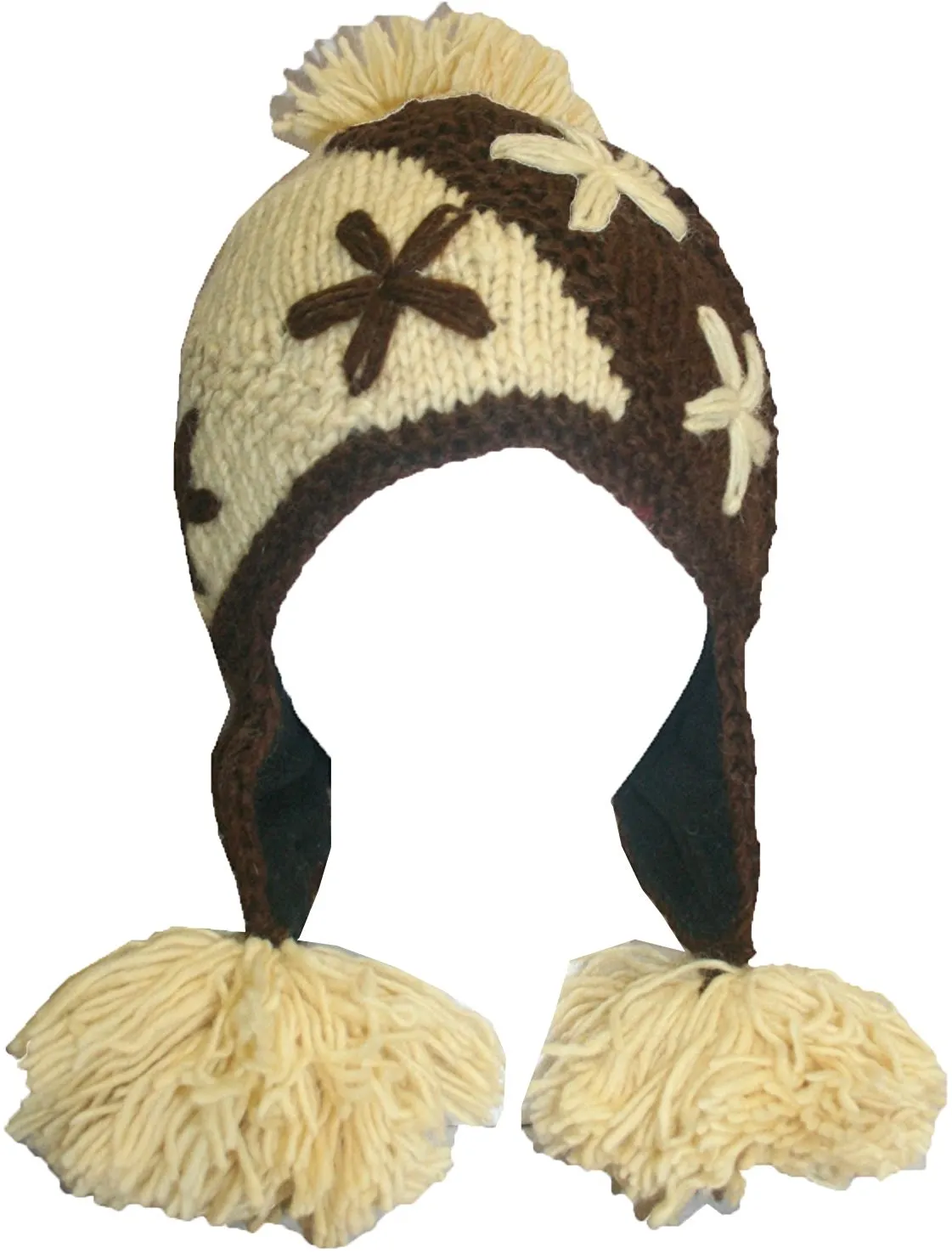 Assorted Highland Wool Knit Beanie Fleece Earflap Beanies