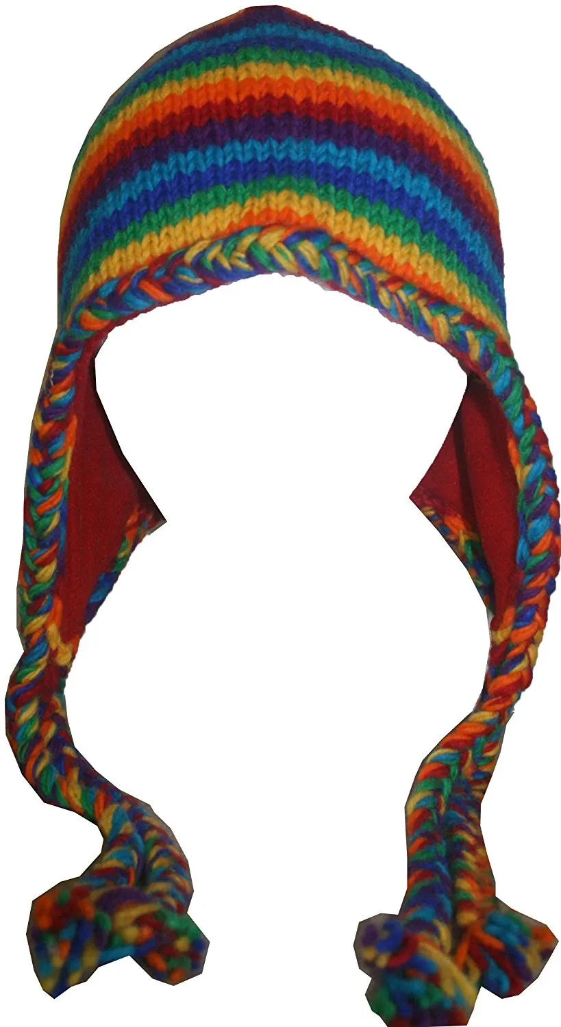 Assorted Highland Wool Knit Beanie Fleece Earflap Beanies
