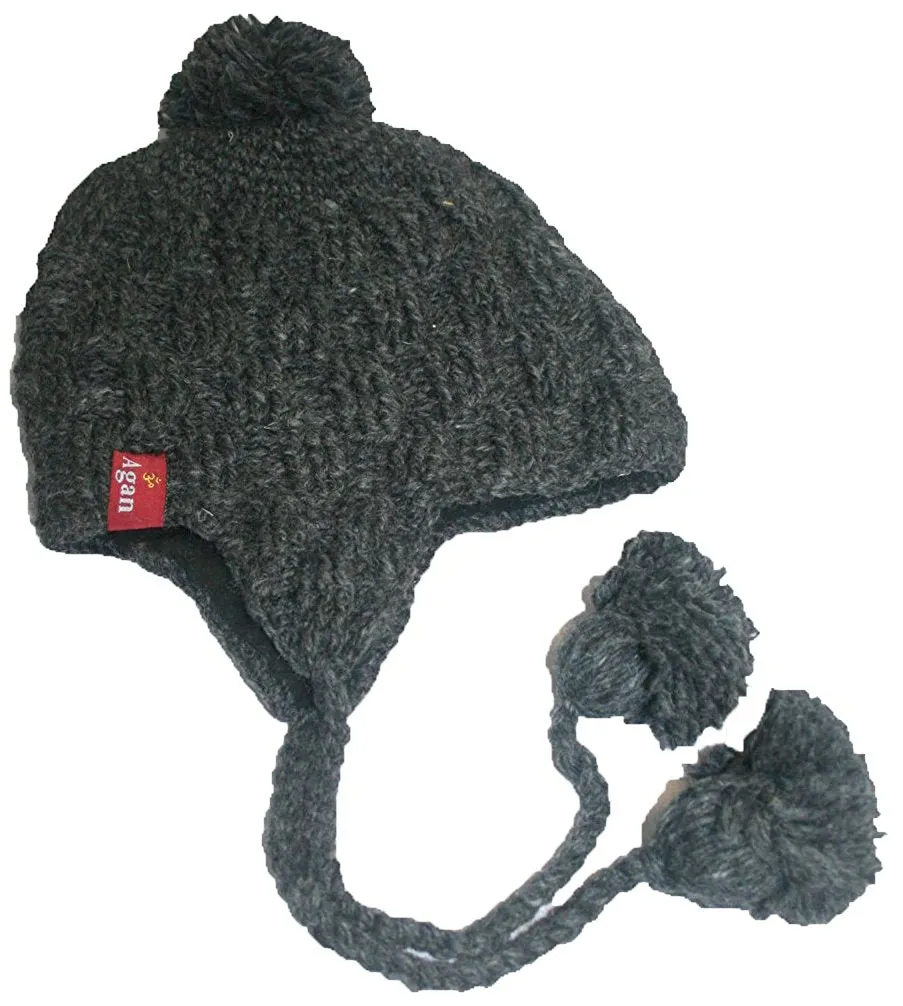 Assorted Highland Wool Knit Beanie Fleece Earflap Beanies