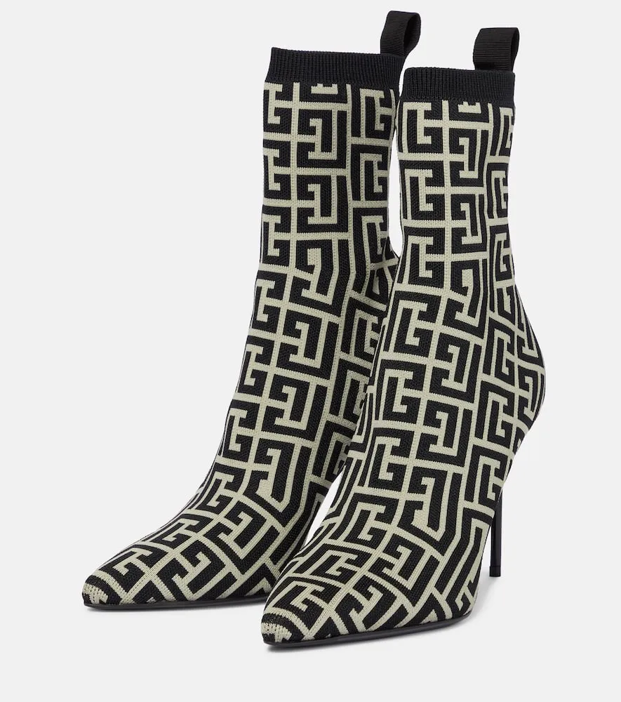 Balmain Skye printed sock boots