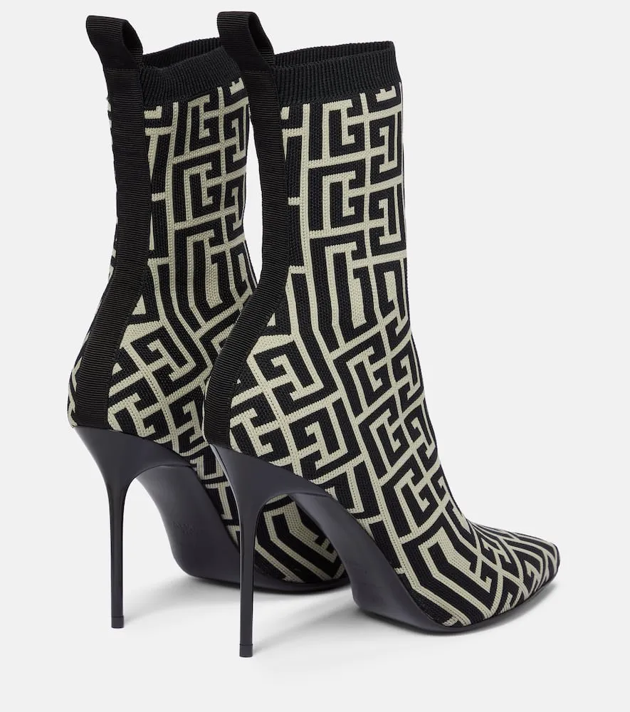 Balmain Skye printed sock boots