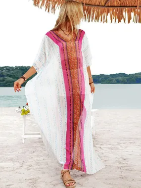 Blue Zone Planet |  Bohemian V-Neck Slit Maxi Dress