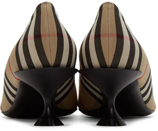 Burberry Beige Check Lillyton Heels