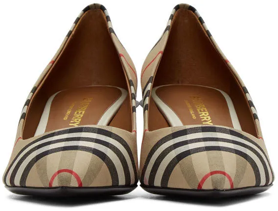 Burberry Beige Check Lillyton Heels
