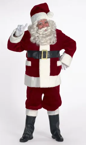 Burgundy Deluxe Santa Suit with Outside Pockets