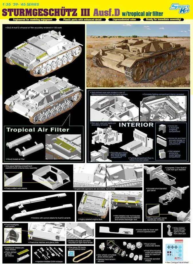 Dragon Military Models 1/35 Stug.Iii Ausf.D Smart Kit