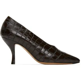 Dries Van Noten Brown Croc Heels Dries Van Noten Brown Croc Heels