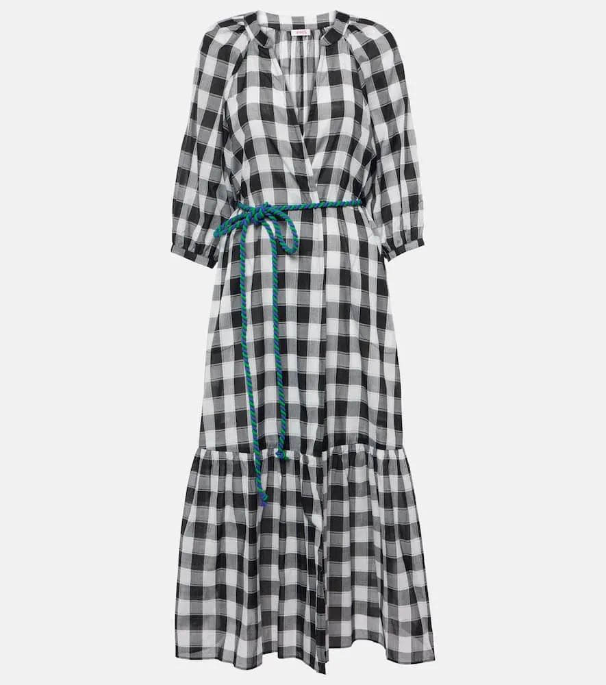 Eres Chess printed cotton midi dress