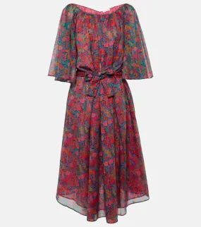 Eres Daisy floral cotton midi dress