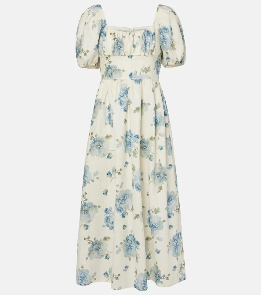 Faithfull Dalia floral linen midi dress