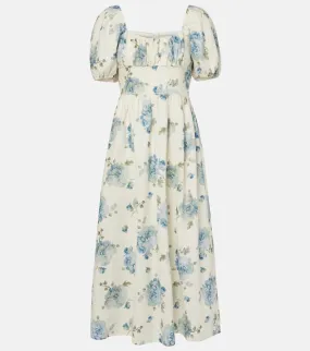 Faithfull Dalia floral linen midi dress Faithfull Dalia floral linen midi dress