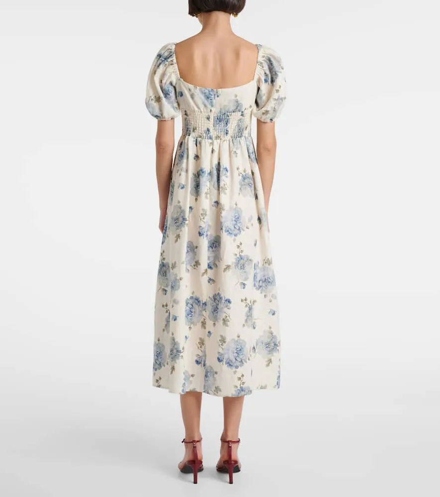 Faithfull Dalia floral linen midi dress