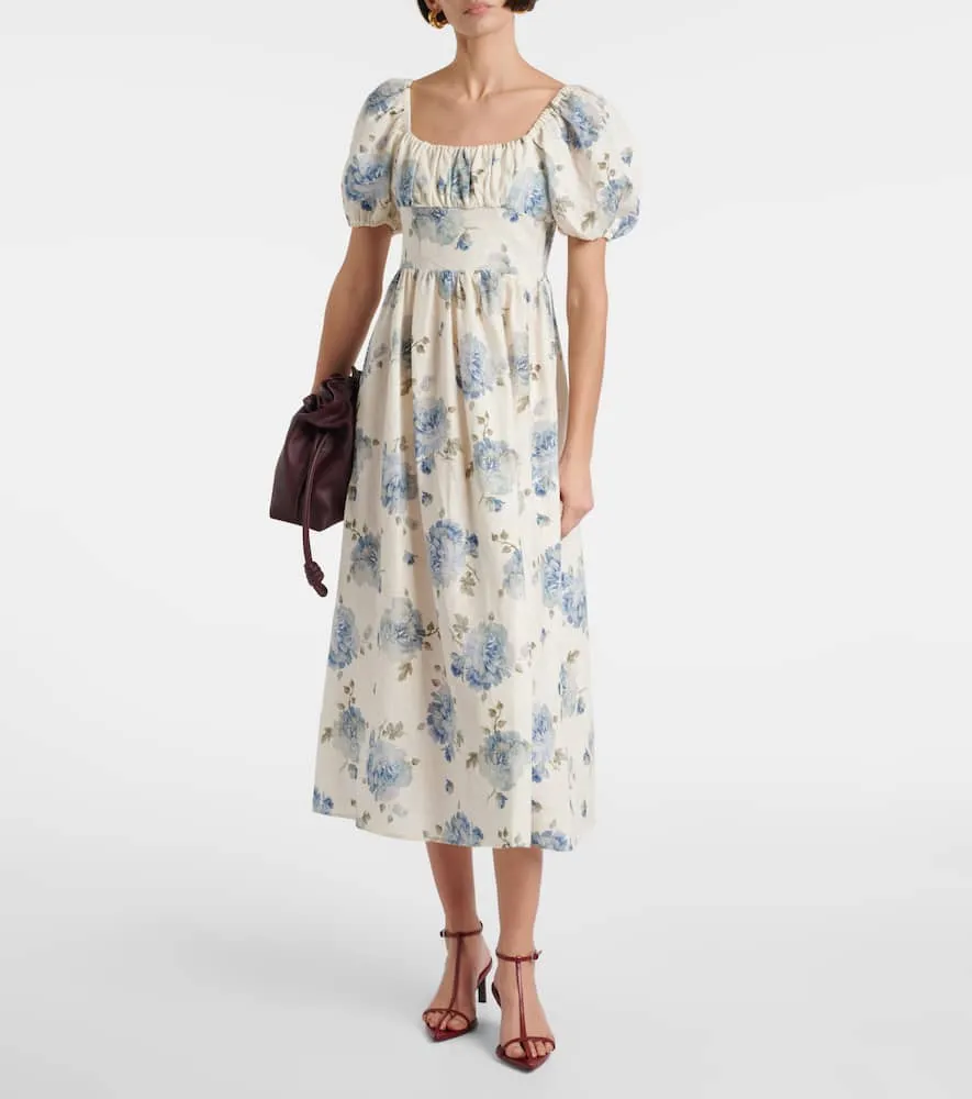 Faithfull Dalia floral linen midi dress