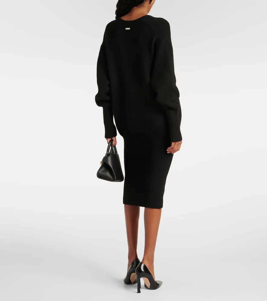 Ferragamo Cashmere-blend midi dress