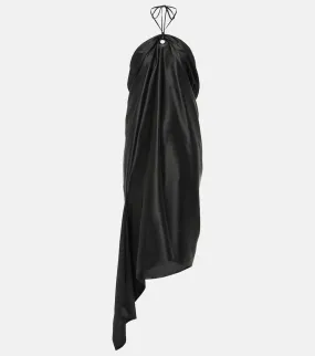 Ferragamo Halterneck silk-blend midi dress Ferragamo Halterneck silk-blend midi dress