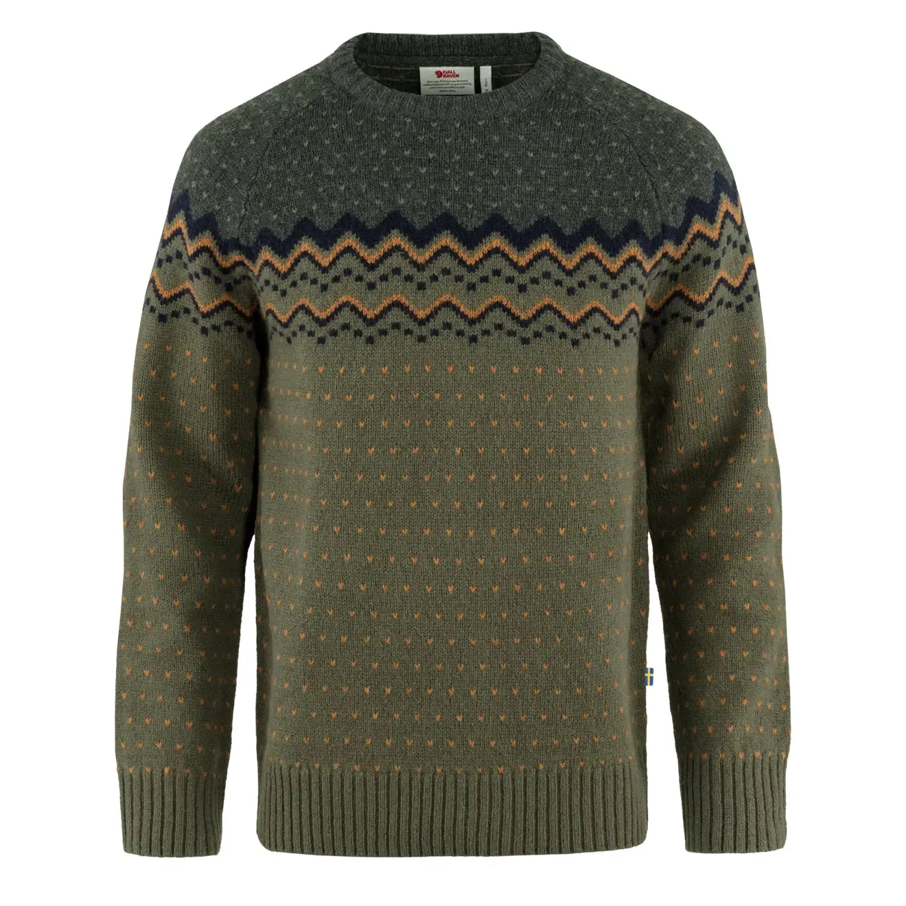 Fjallraven Ovik Knit Sweater Laurel Green / Deep Forest