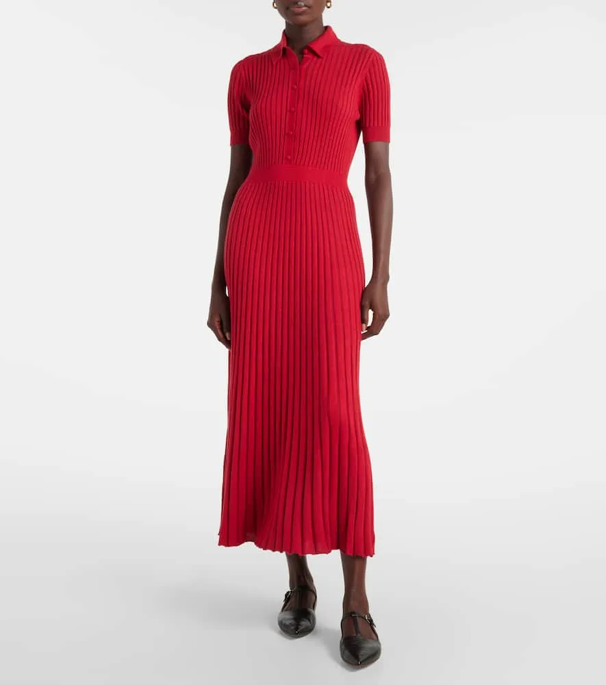 Gabriela Hearst Amor silk and cashmere midi dress