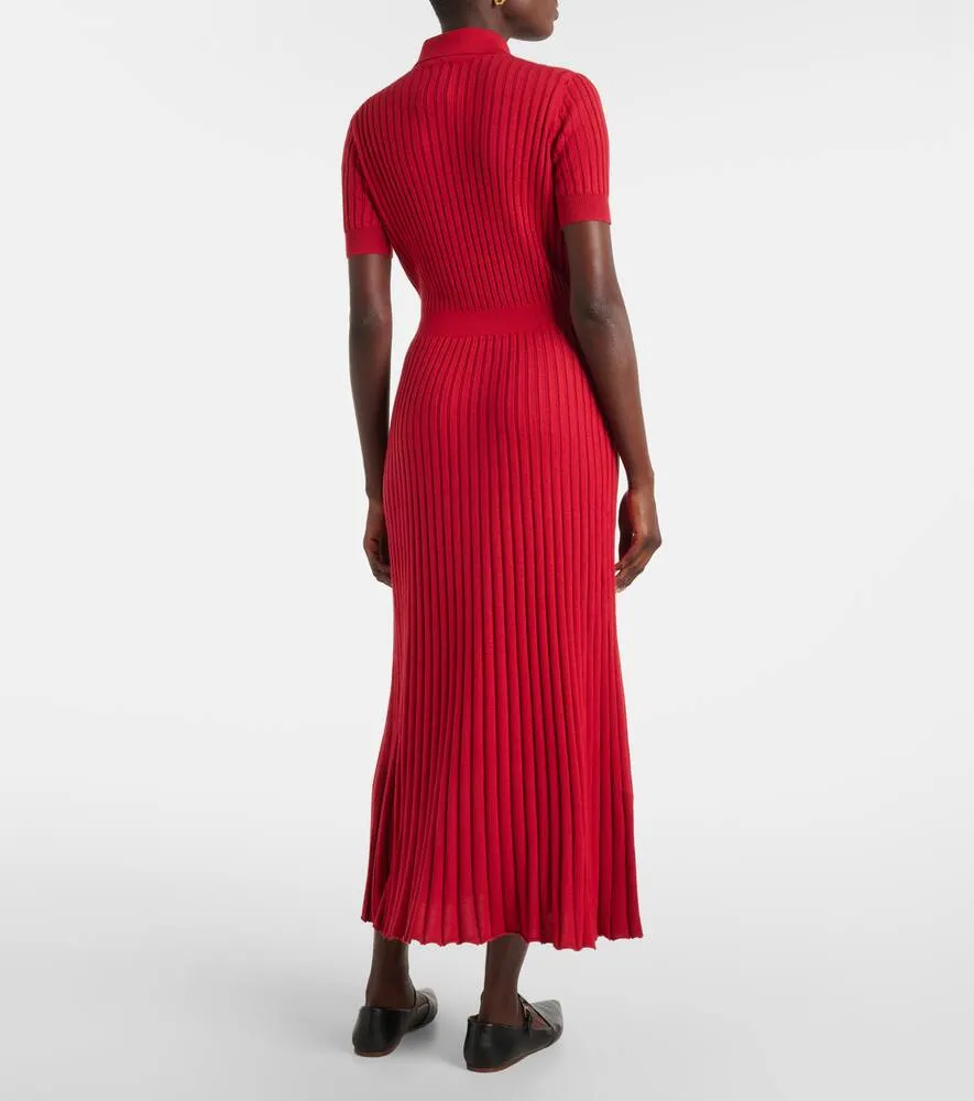 Gabriela Hearst Amor silk and cashmere midi dress