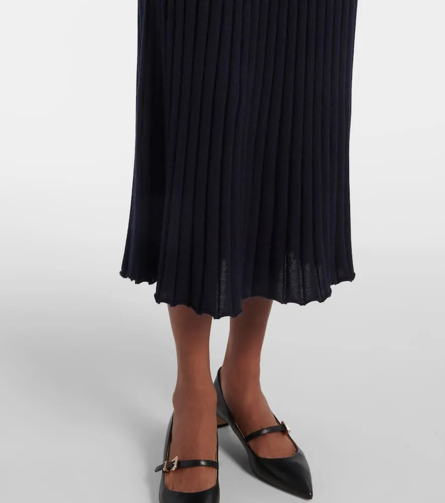 Gabriela Hearst Ardor ribbed-knit cashmere and silk polo dress