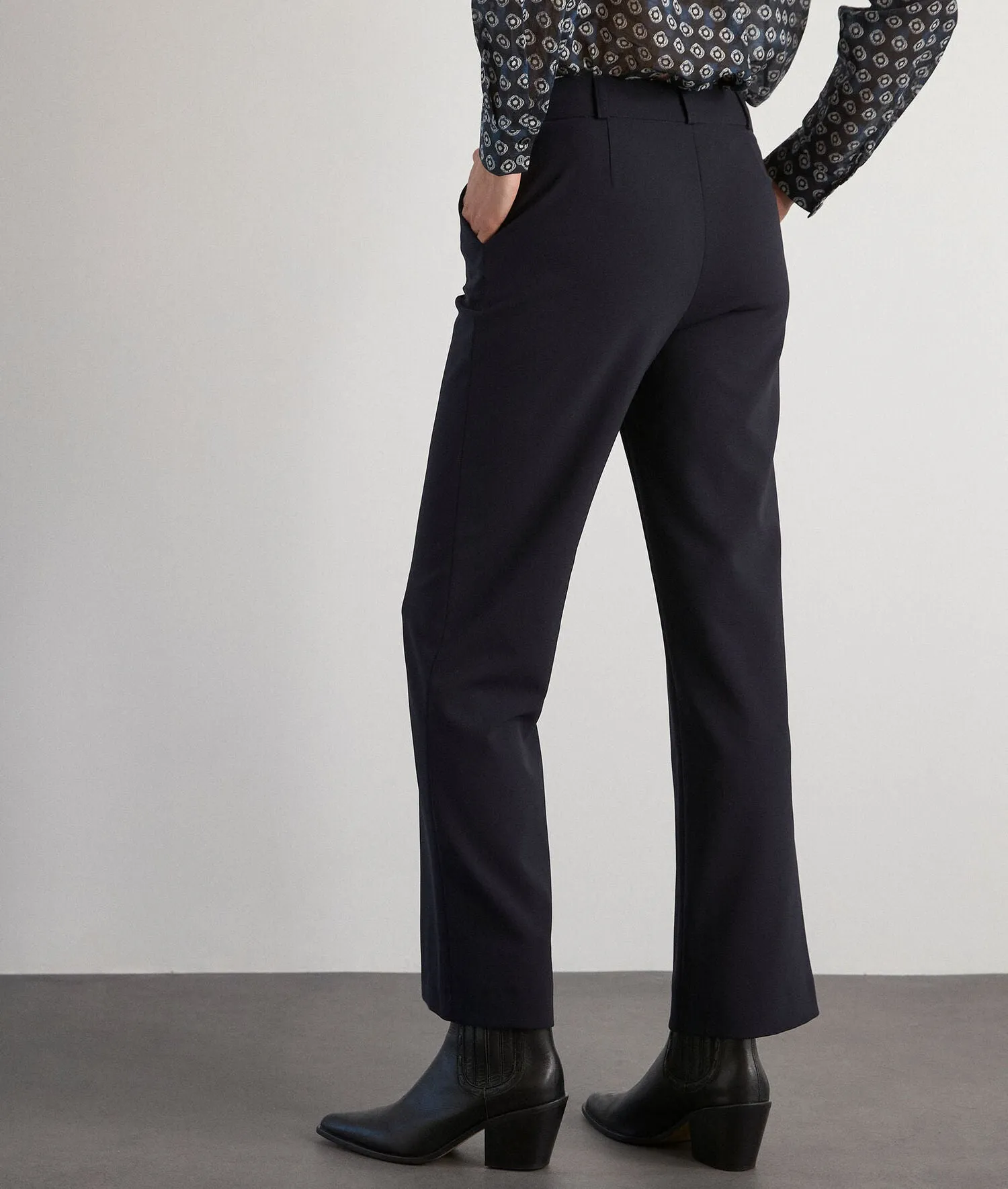 HUBERT FLARED NAVY SAILOR TROUSERS