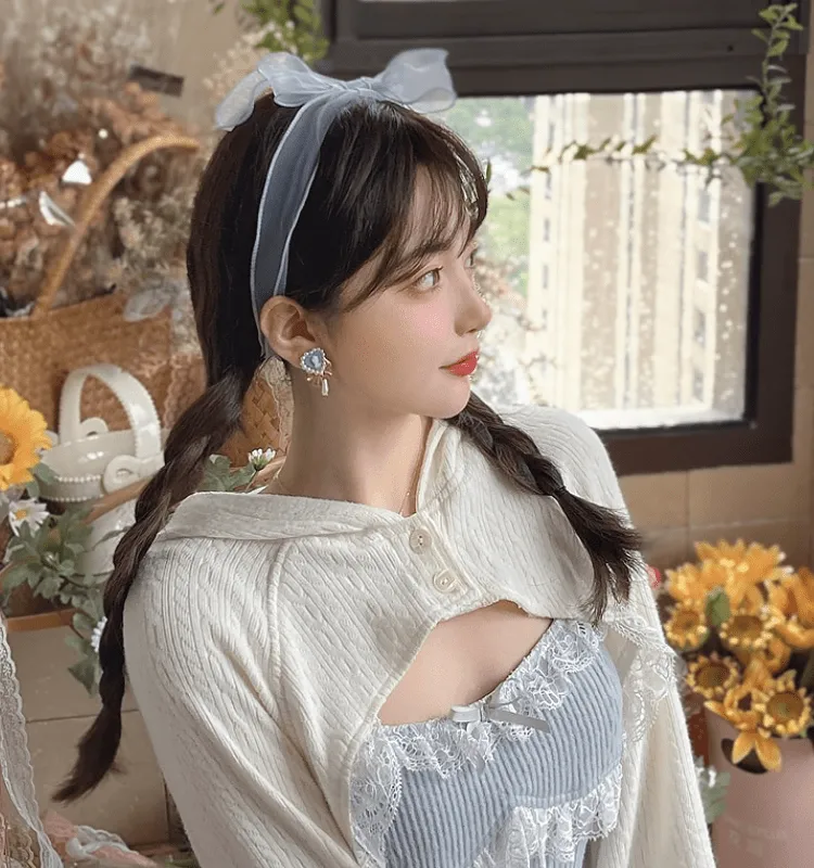 Kawaii Sweet Lace Bow Slim Lolita Dress