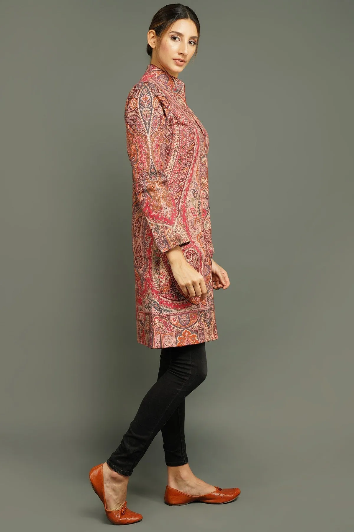 Long Paisley Vintage Kashmiri Coat for Women | Made To Order
