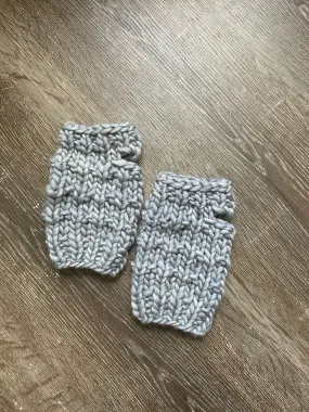 Luxury Line Fingerless Mitts Cape Cod Gray