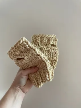 Luxury Line Fingerless Mitts Ivory