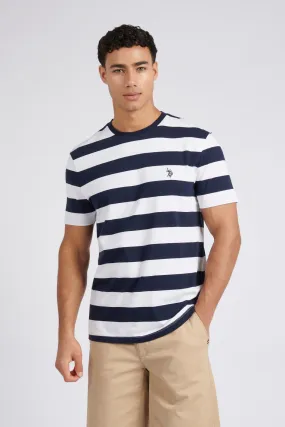Mens Classic Stripe T-Shirt in Dark Sapphire Navy