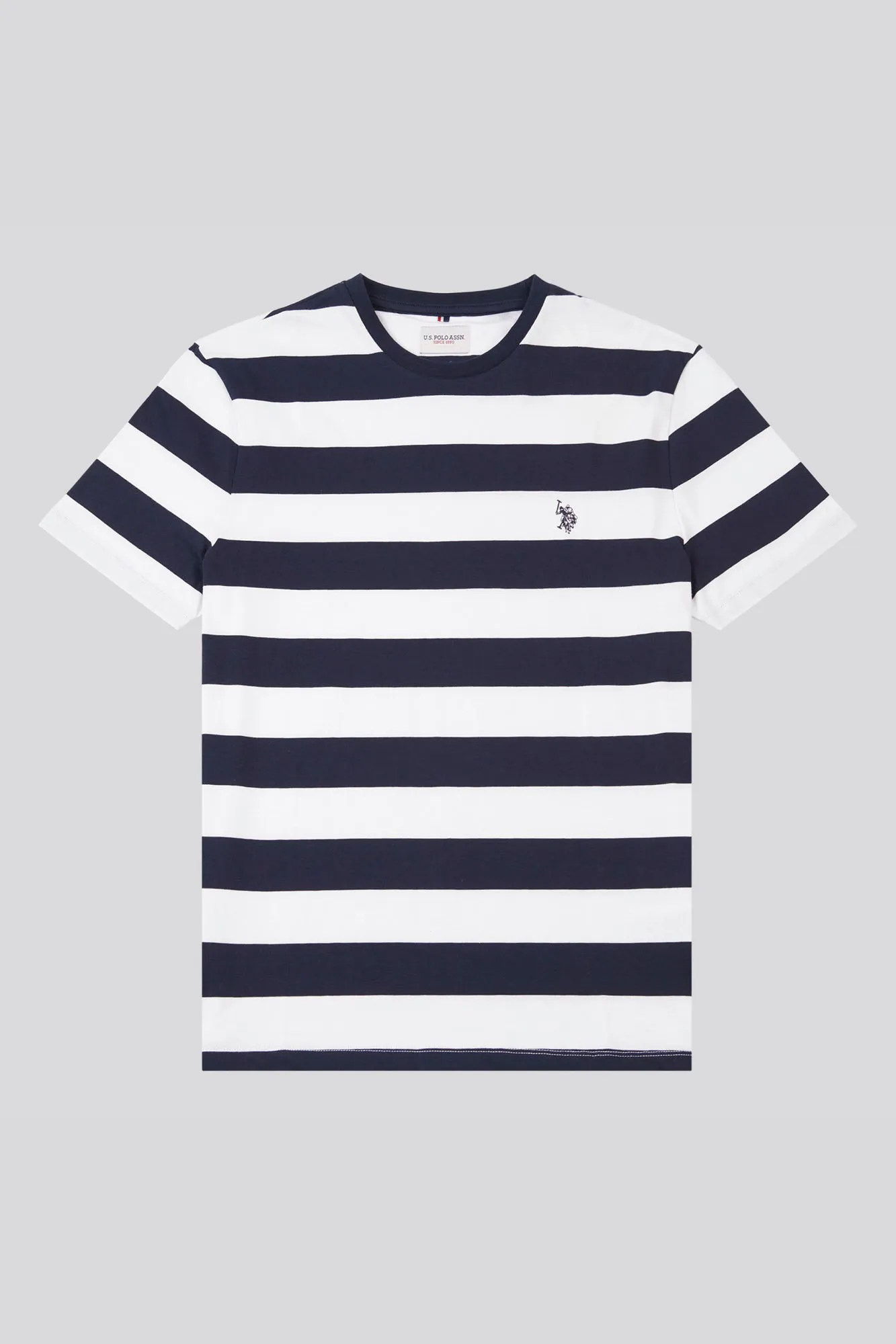 Mens Classic Stripe T-Shirt in Dark Sapphire Navy