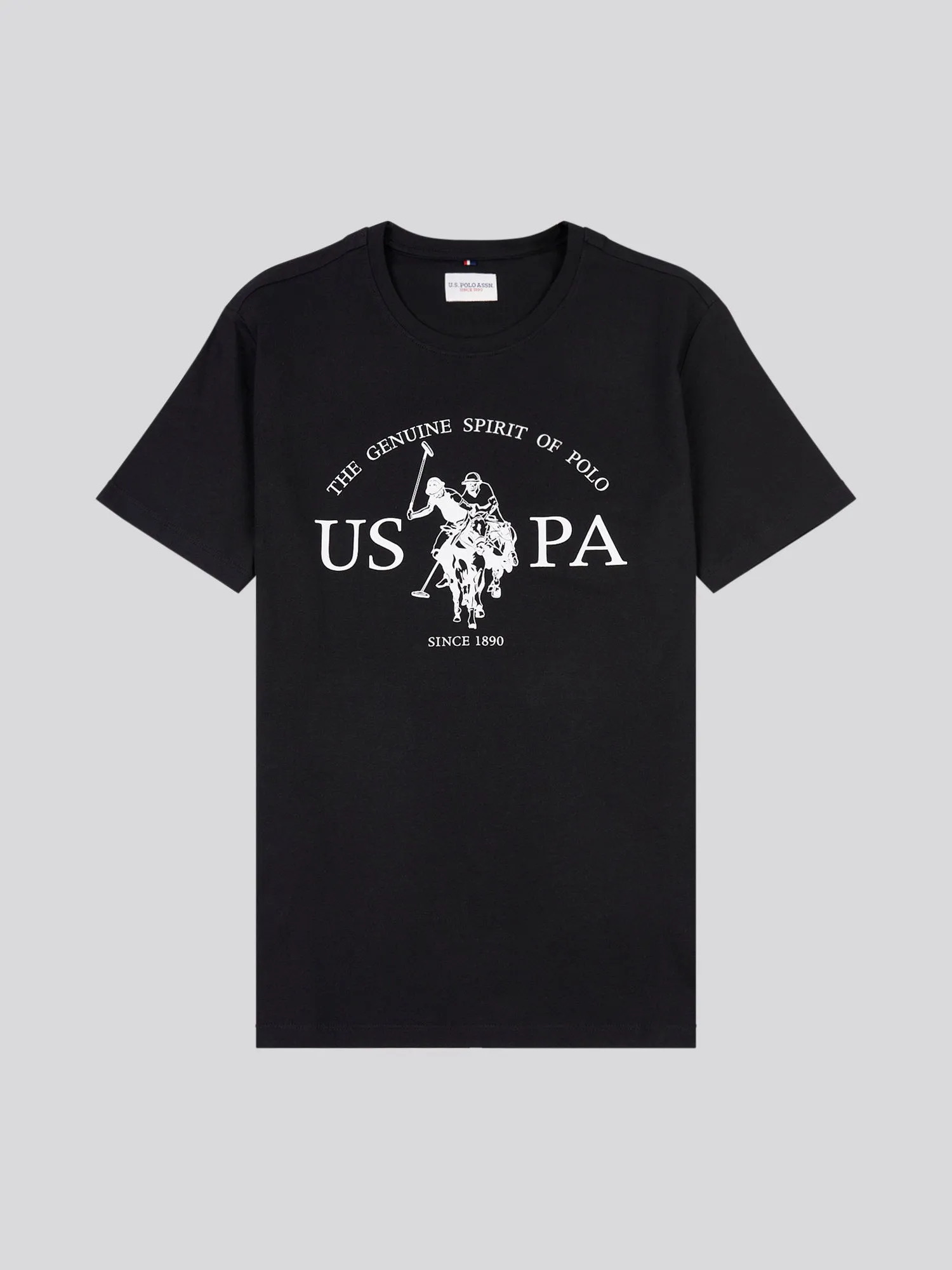 Mens USPA Print Graphic T-Shirt in Black
