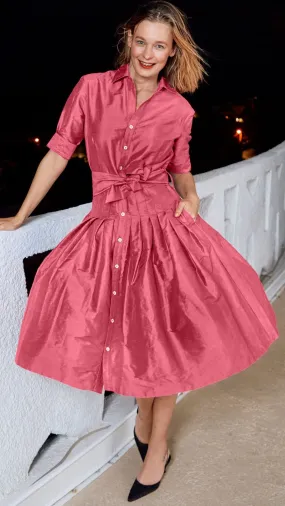 Mrs Maisel Silk Dress - Pink