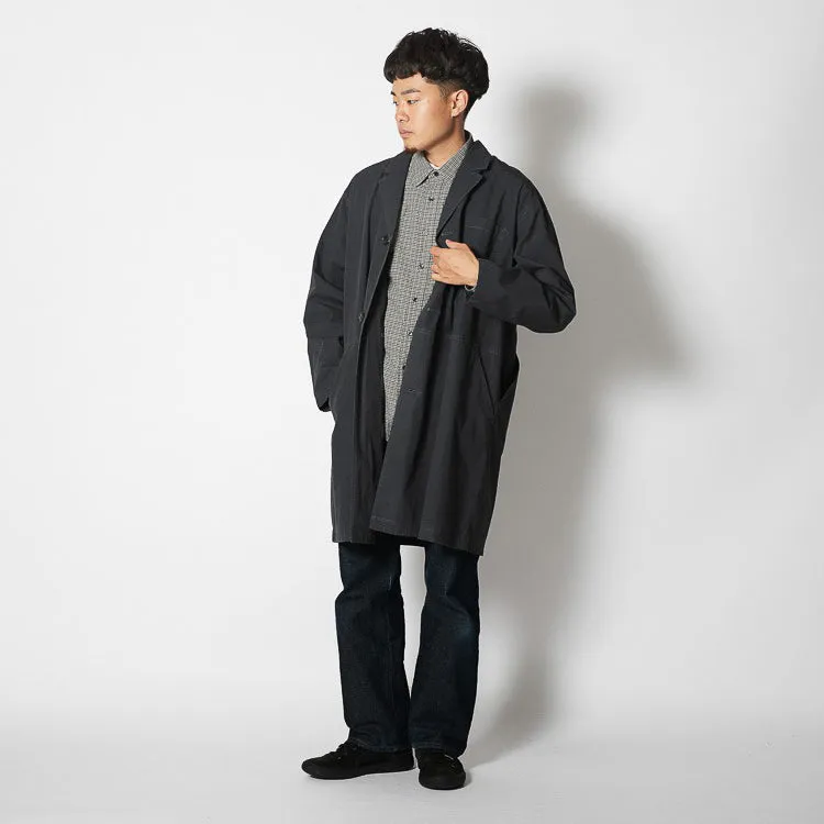 Natural-Dyed Recycled Cotton Coat