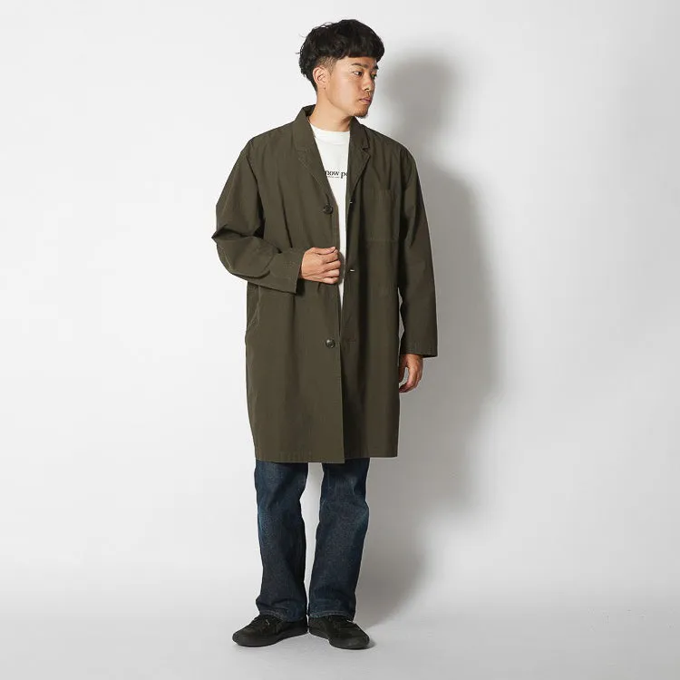 Natural-Dyed Recycled Cotton Coat