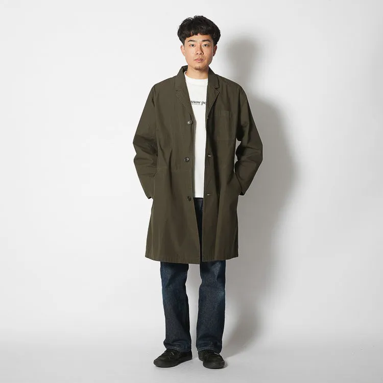 Natural-Dyed Recycled Cotton Coat