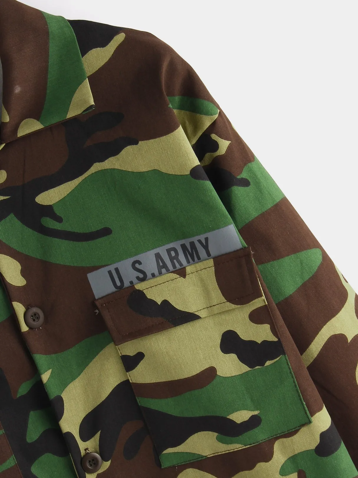 OEM ODM Classic Collar Camouflage Long Sleeve Camo Plus Size Coats & Jackets
