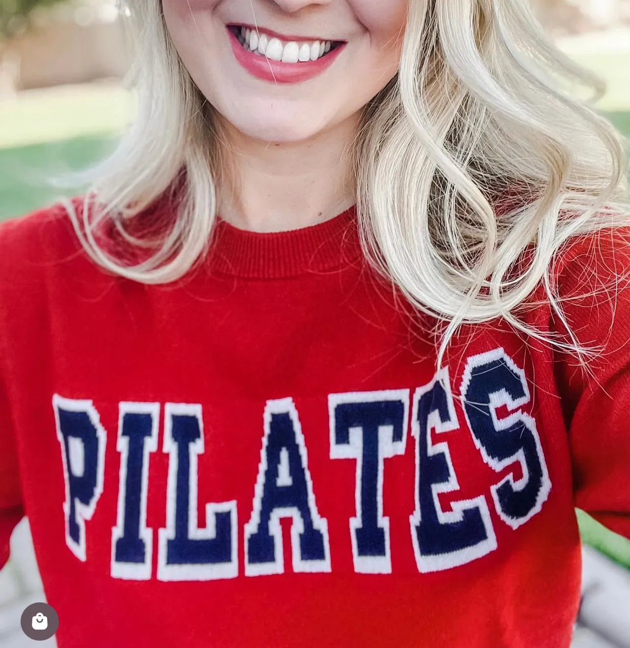 Ready-to-Ship Collegiate Pilates 100% Merino Wool Sweater