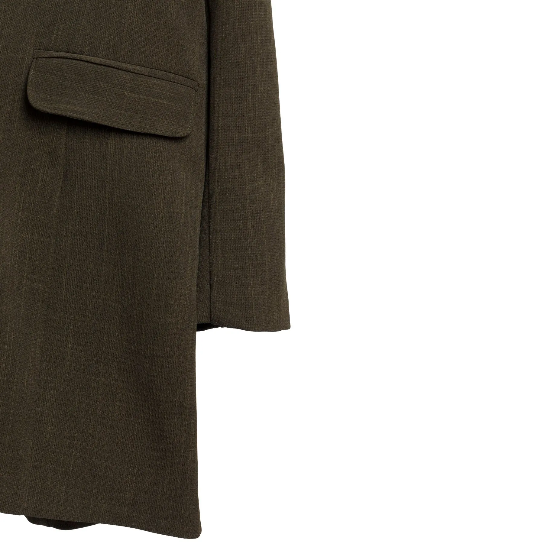 Rib Weave Unlined Panel Line Coat