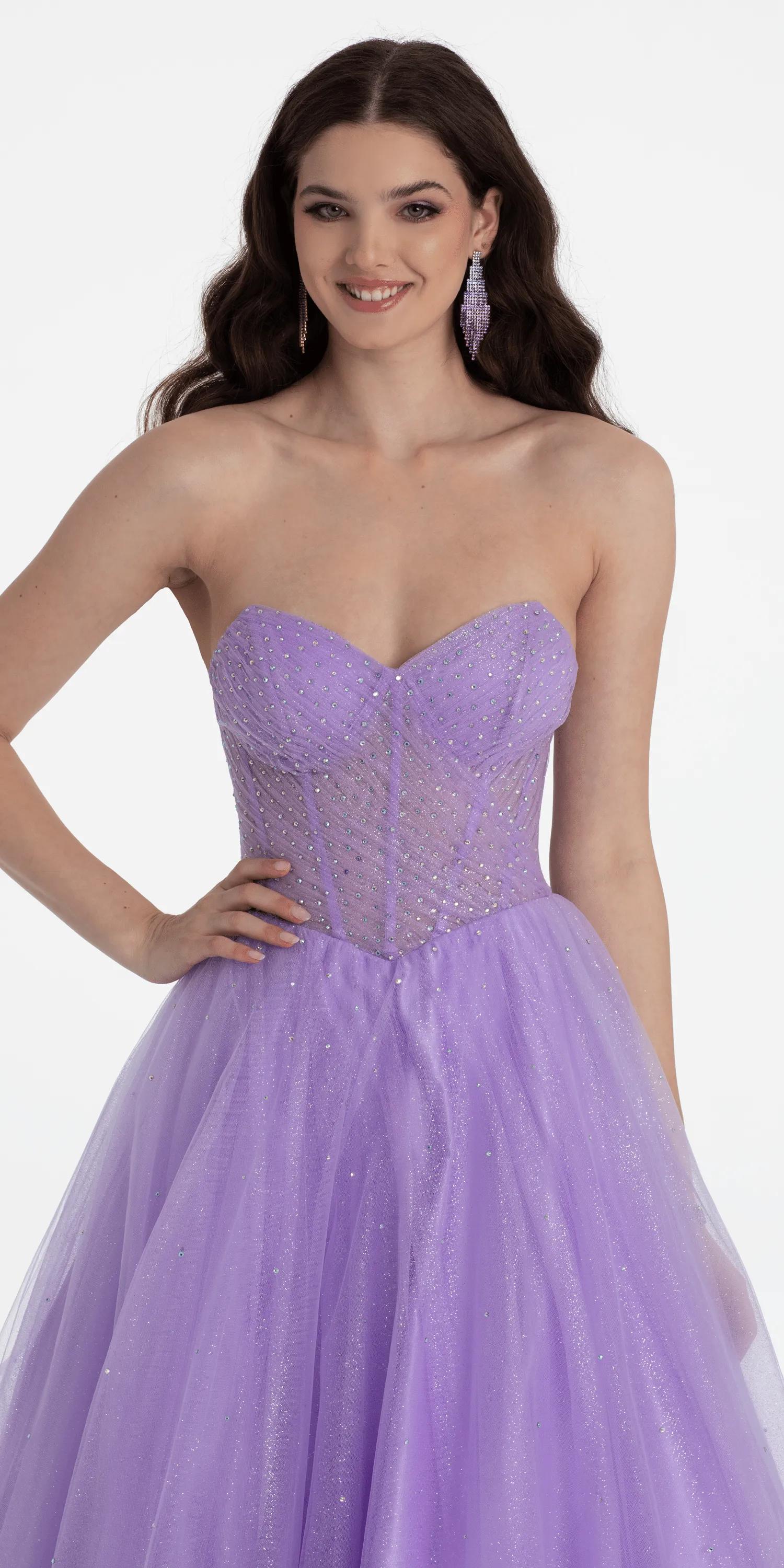 Sheer Corset Sweetheart Tulle Ballgown