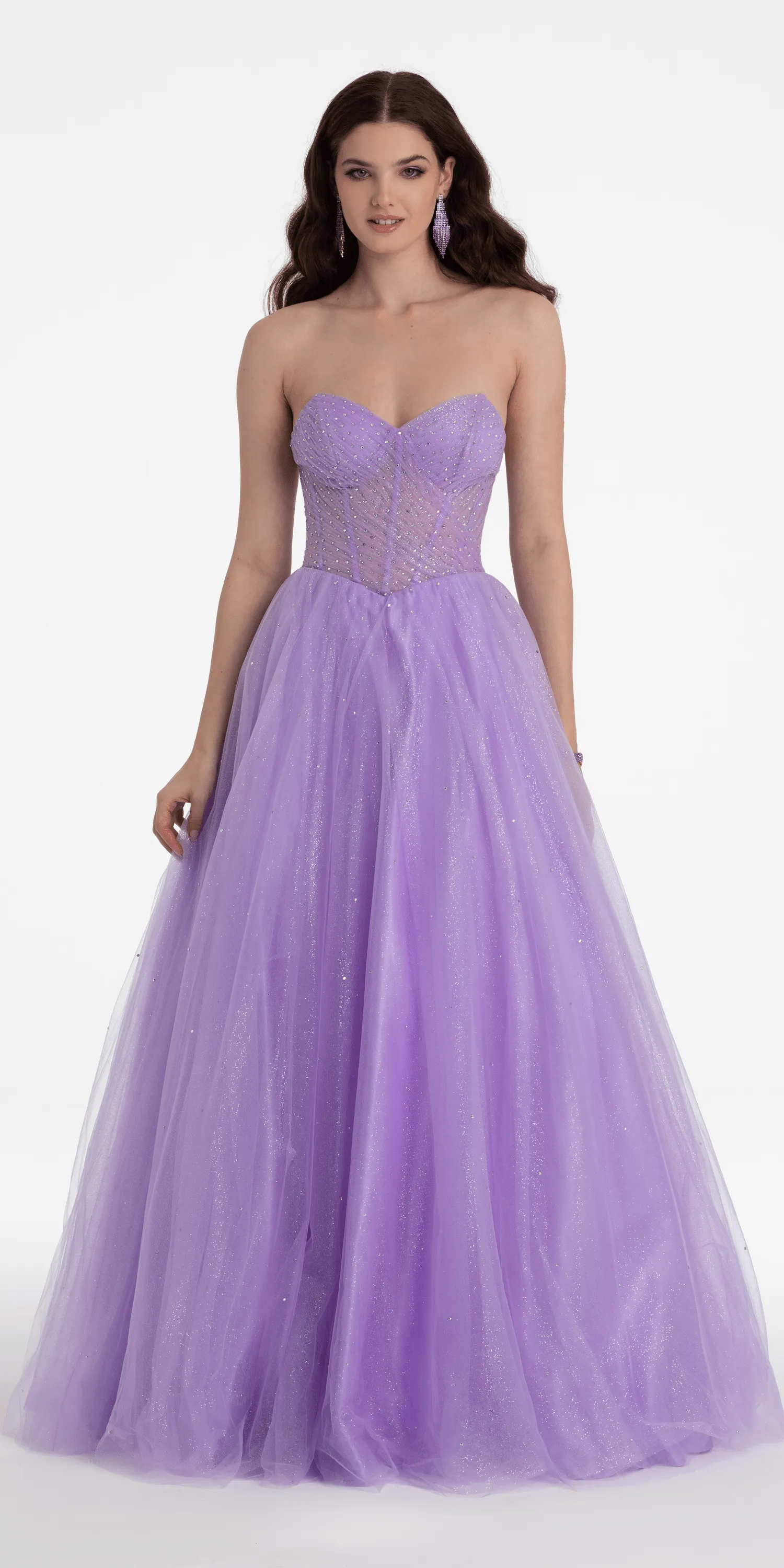 Sheer Corset Sweetheart Tulle Ballgown