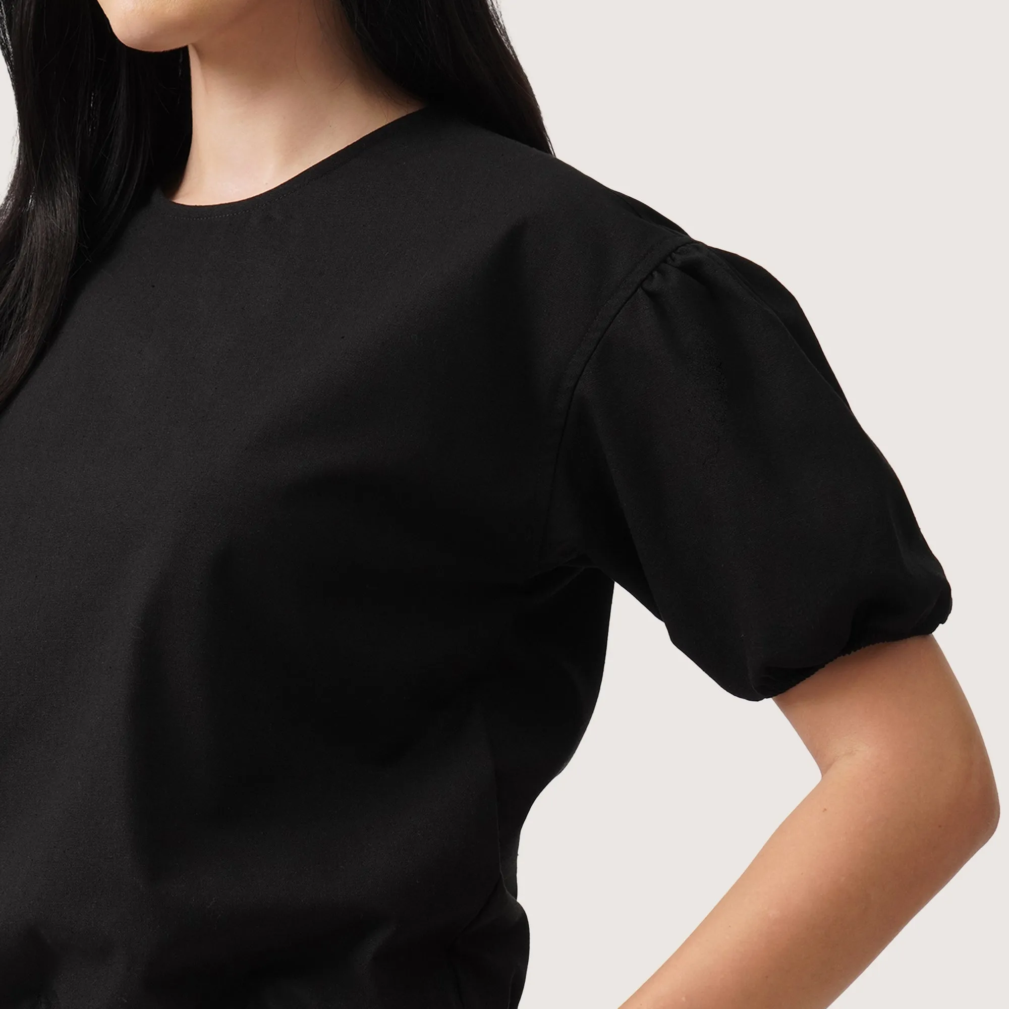 Short Sleeves Blouson Top