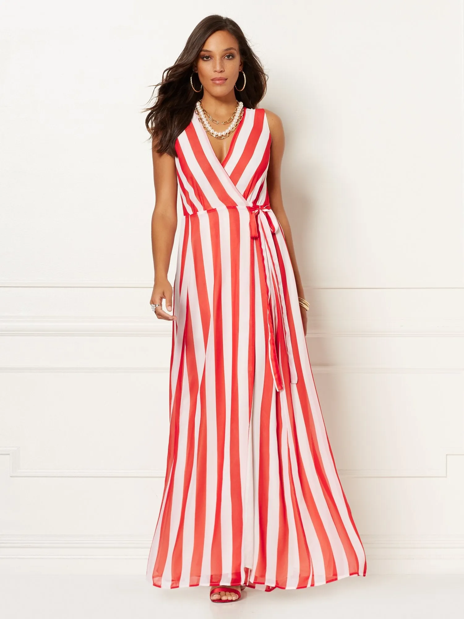 Stripe Kenzie Maxi Dress - Eva Mendes Collection
