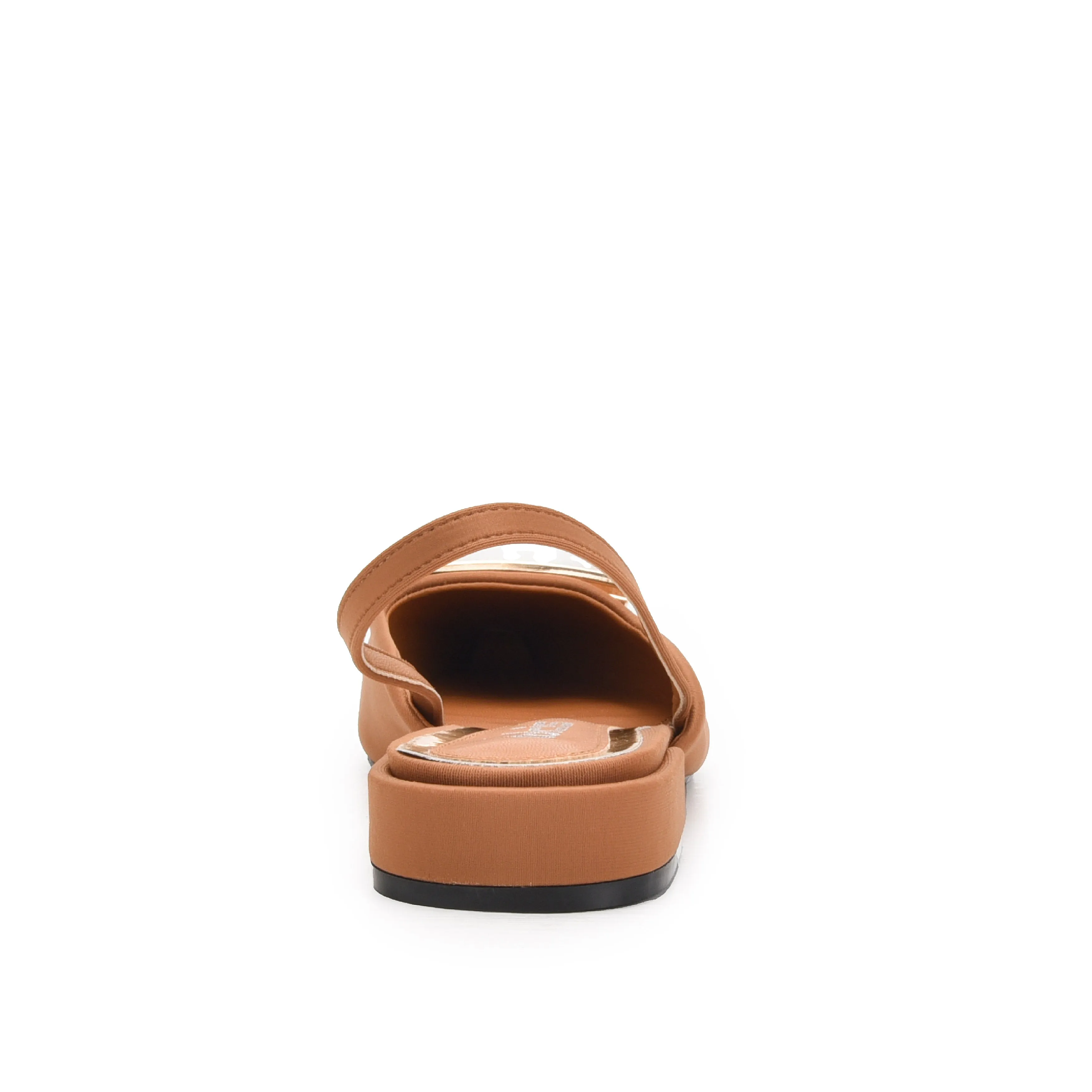 Stylish Brown Buckle Slingback Flats | 420N-BI