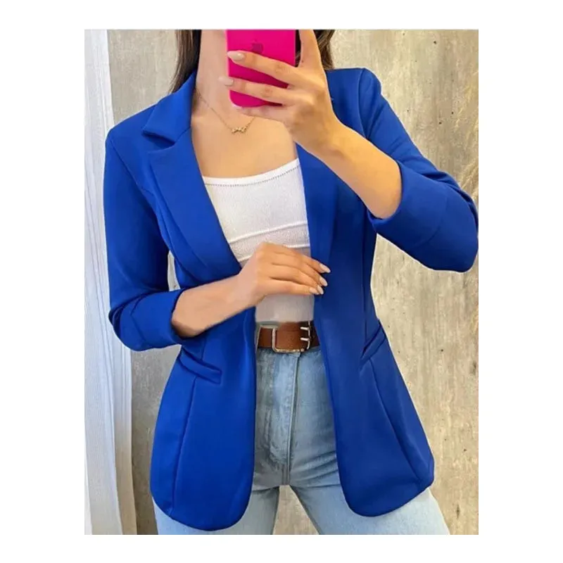 Suit Women's Casual Commute Classic Coat Premium Solid Color Office Coat