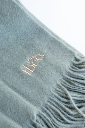 TBCo Lambswool Baby Blanket in Sage Melange