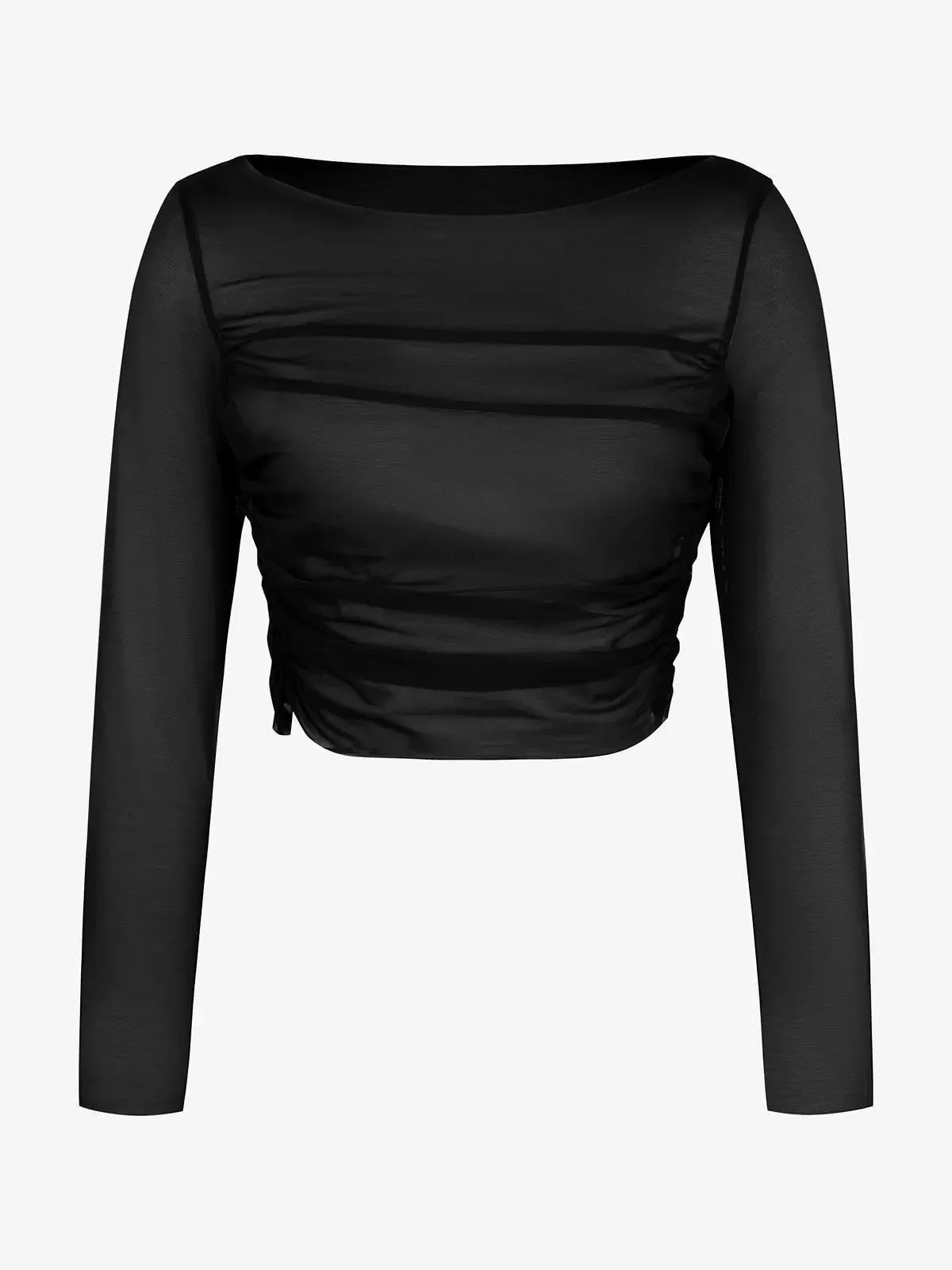The Popilush Long Sleeve Sheer Mesh Top