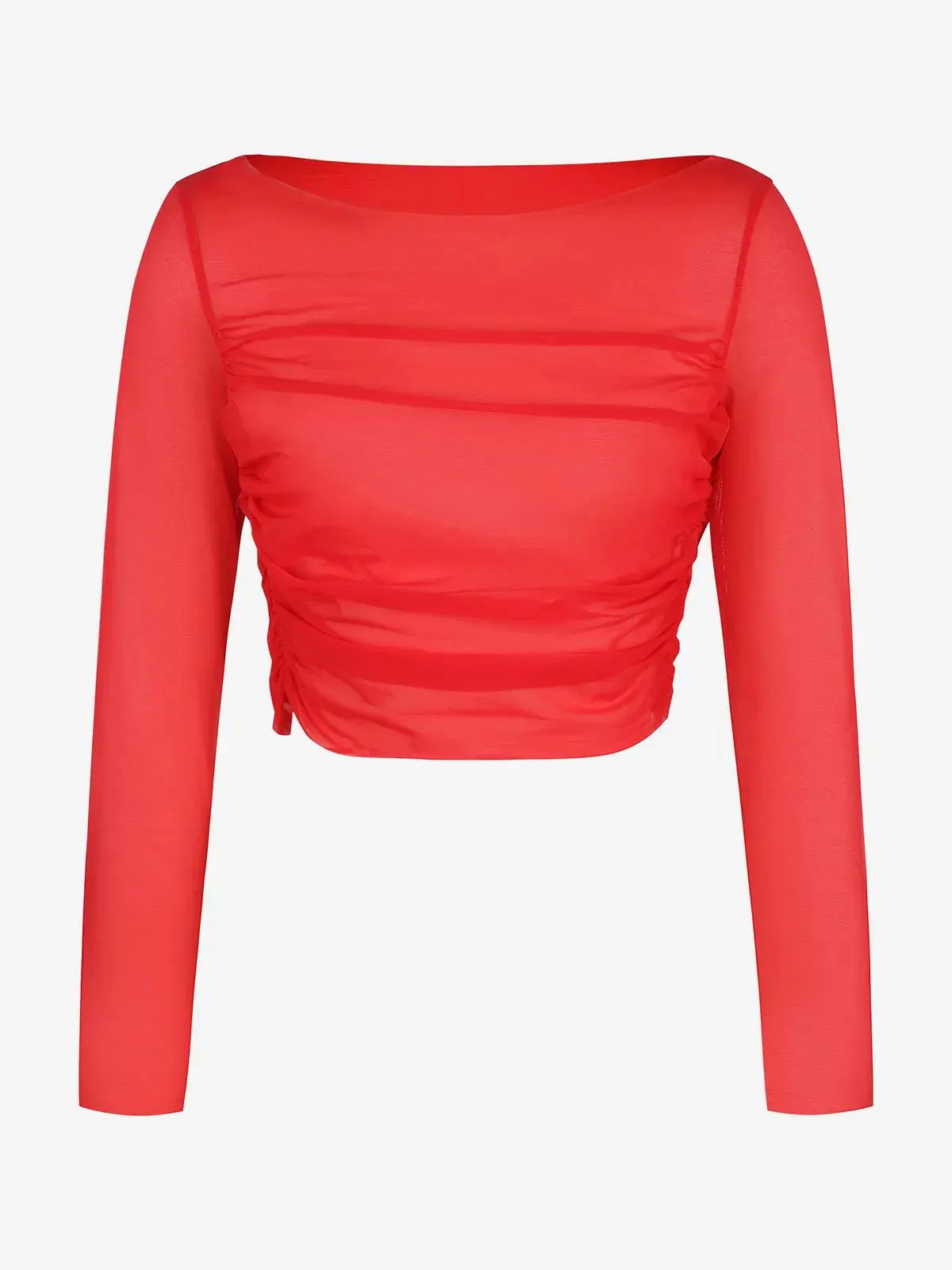 The Popilush Long Sleeve Sheer Mesh Top